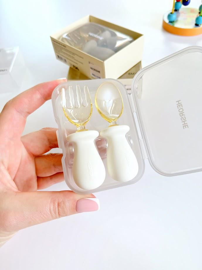 Набор детских приборов Heorshe ложка/вилка с 6 месяцев Белый (28056280) - фото 6 Набор детских приборов Heorshe ложка/вилка с 6 месяцев Белый (28056280) - фото 6