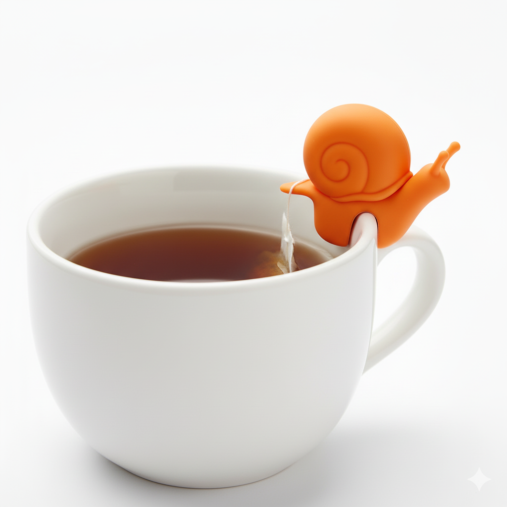 Держатель для чайного пакетика Улитка с пищевого силикона (Р-3)