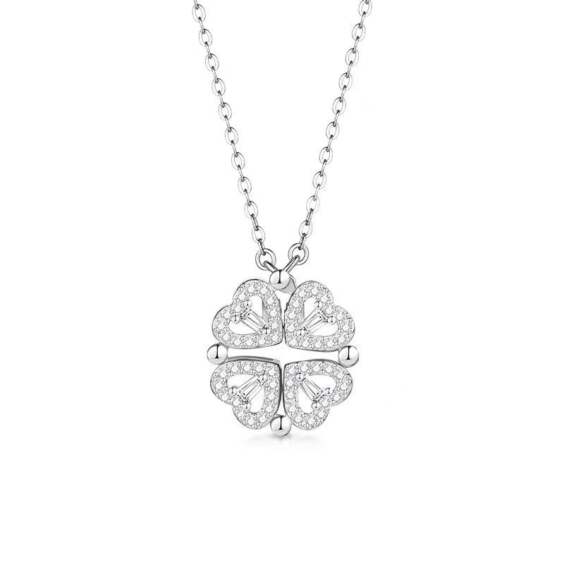 Подвеска-траснформер в форме четырех сердец 4Hearts Серебристый (745)