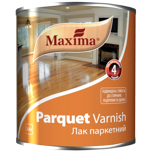 Лак паркетный алкидно-уретановый Maxima матовый 2,5 л (000006117)