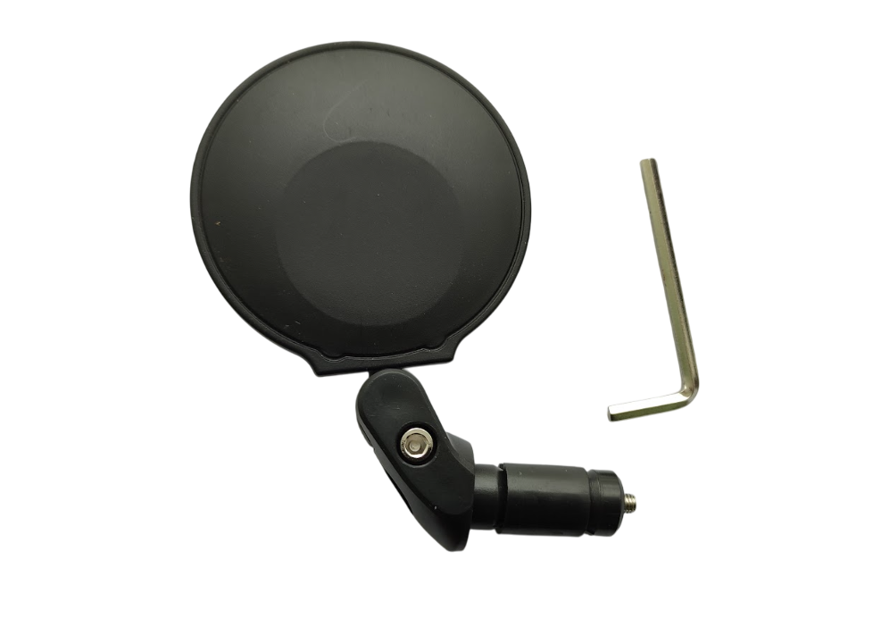 Зеркало круглое регулируемое в торец руля Черный (2225)