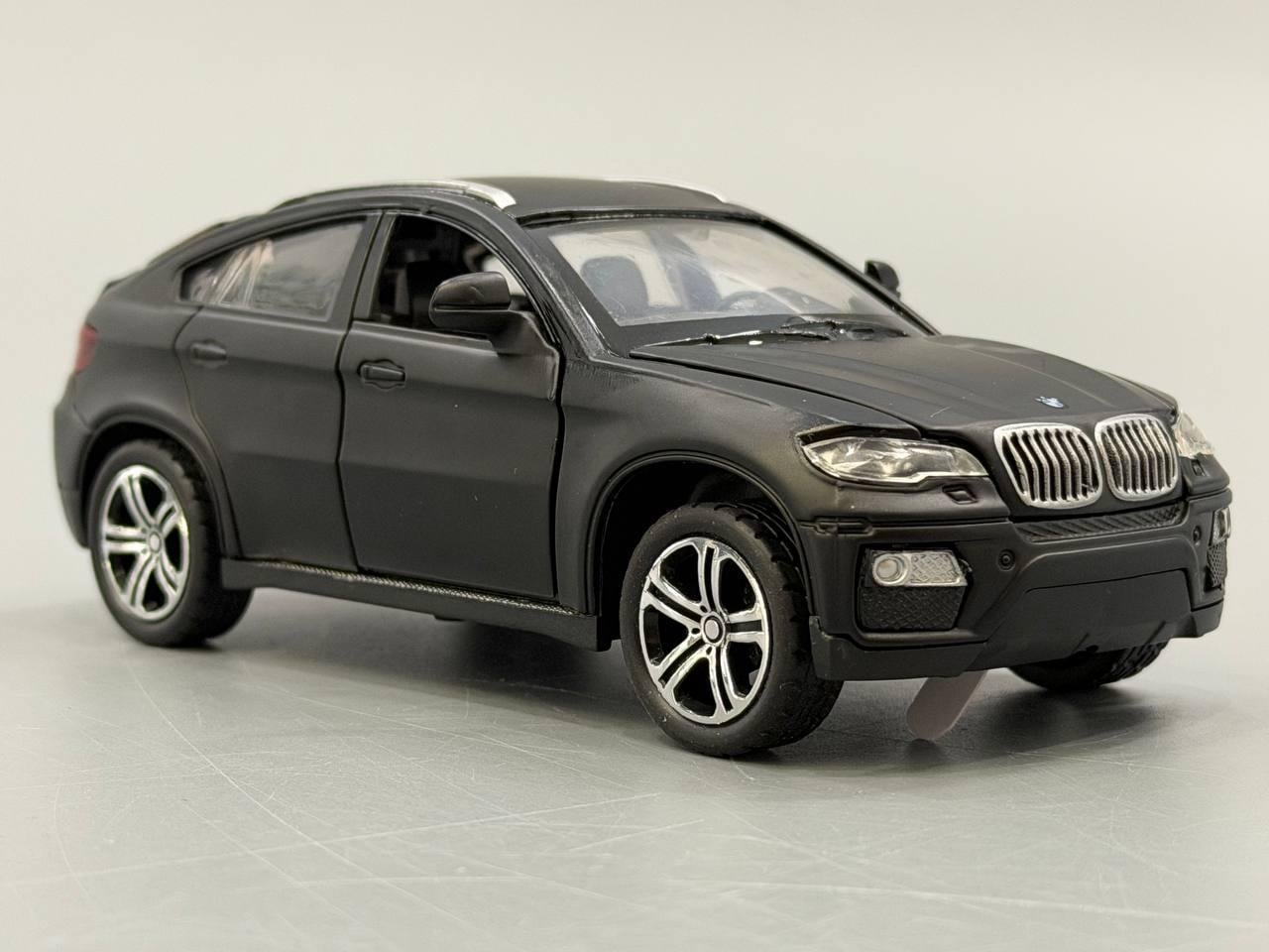 Машинка металлическая АвтоЕксперт BMW X6 1:32 свет/звук открывается дверь/багажник/капот Черный (LF-73744)