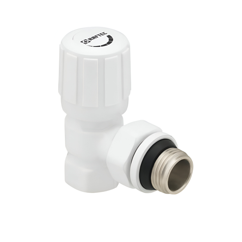 Клапан радиаторный угловой Raftec DNRK11-B 1/2x1/2" подача White (SW-98636)