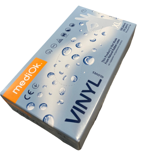 Перчатки MediOk виниловые XL 100 шт. Прозрачный (6-041009)