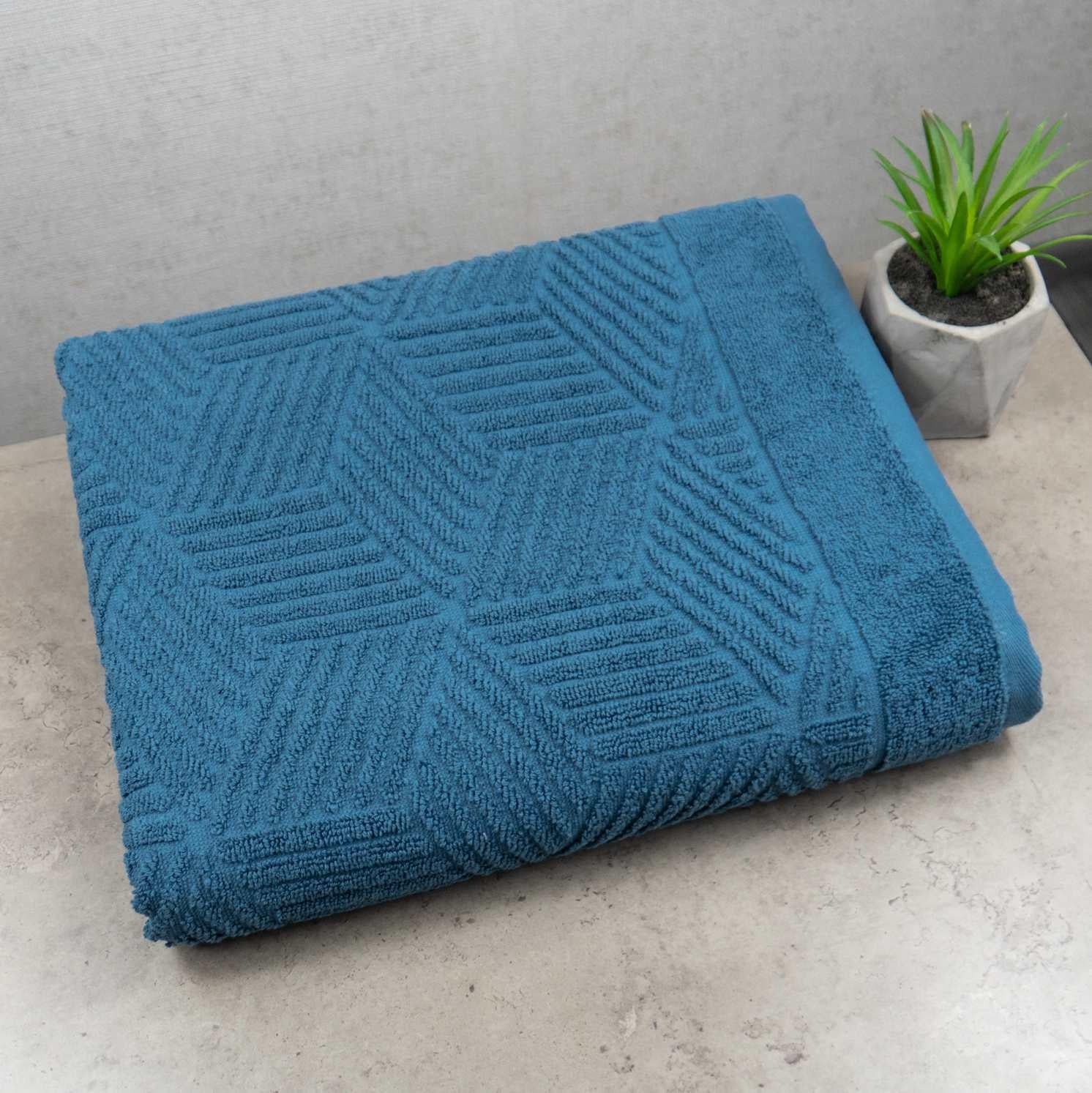 Полотенце банное махровое GM Textile Уэльс 70х140 см Синий (500-140-wales-blue)