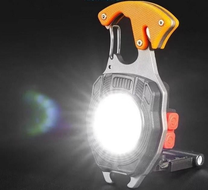 Ліхтарик акумуляторний LED з Type-C 7 режимів з прикурювачем/ карабіном/магнітом - фото 9 Ліхтарик акумуляторний LED з Type-C 7 режимів з прикурювачем/ карабіном/магнітом - фото 9