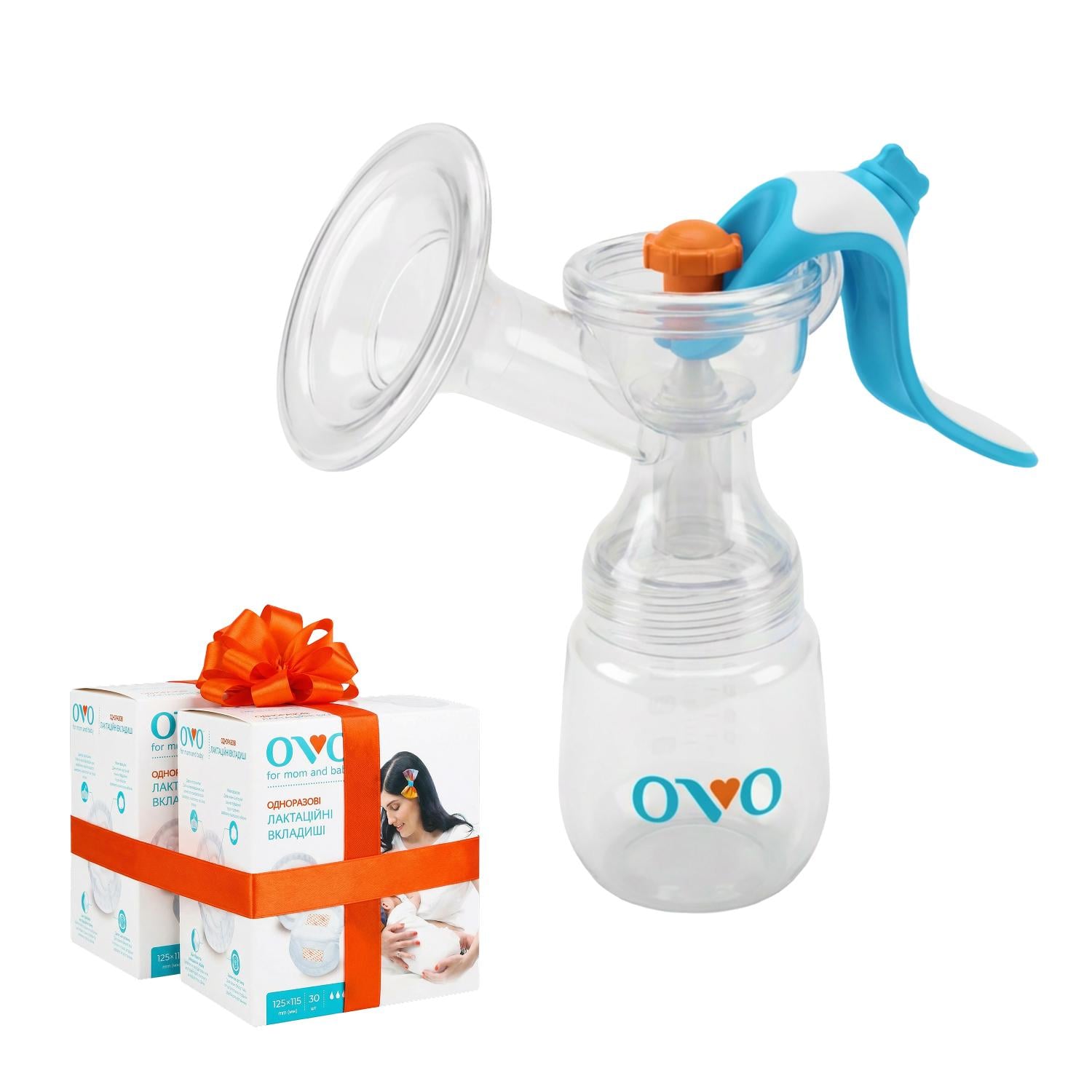 Молоковідсмоктувач Ovo GM30 і лактаційні вкладиші 2 уп. (CO004371)