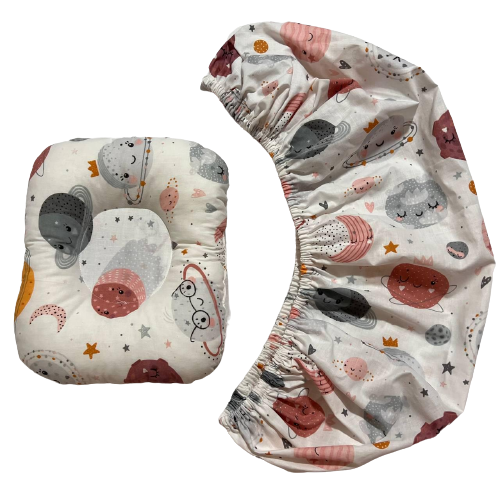 Простынь и ортопедическая подушка в детскую коляску (78462)