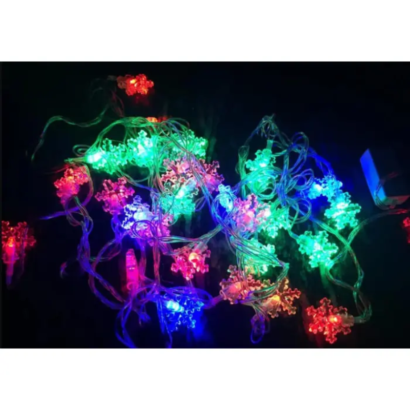 Гірлянда світлодіодна Сніжинки 3 м на батарейках (2392547495) - фото 4