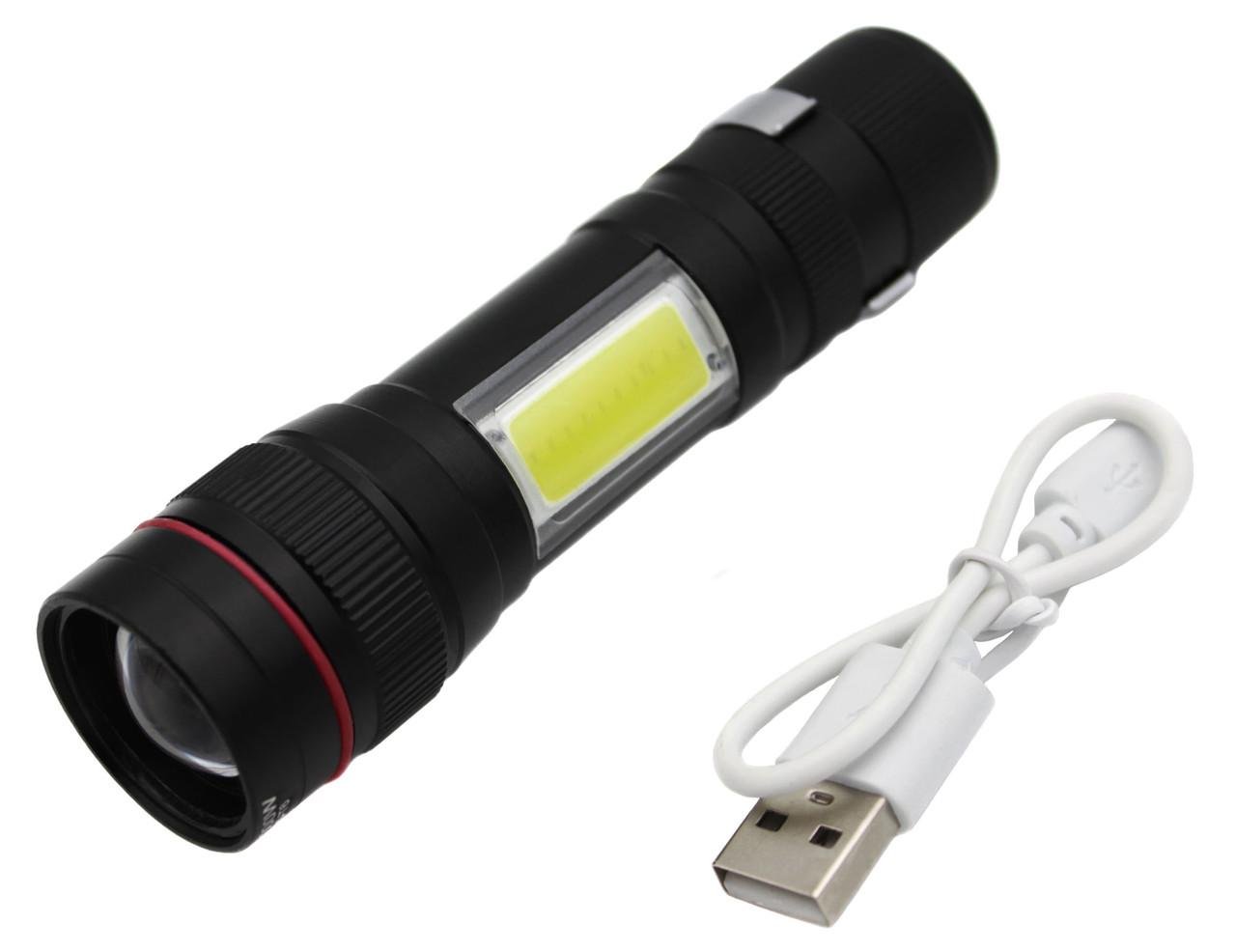 Фонарь X-balog BL-520 T6+Cob Zoom USB (t7099) Фонарь X-balog BL-520 T6+Cob Zoom USB (t7099)