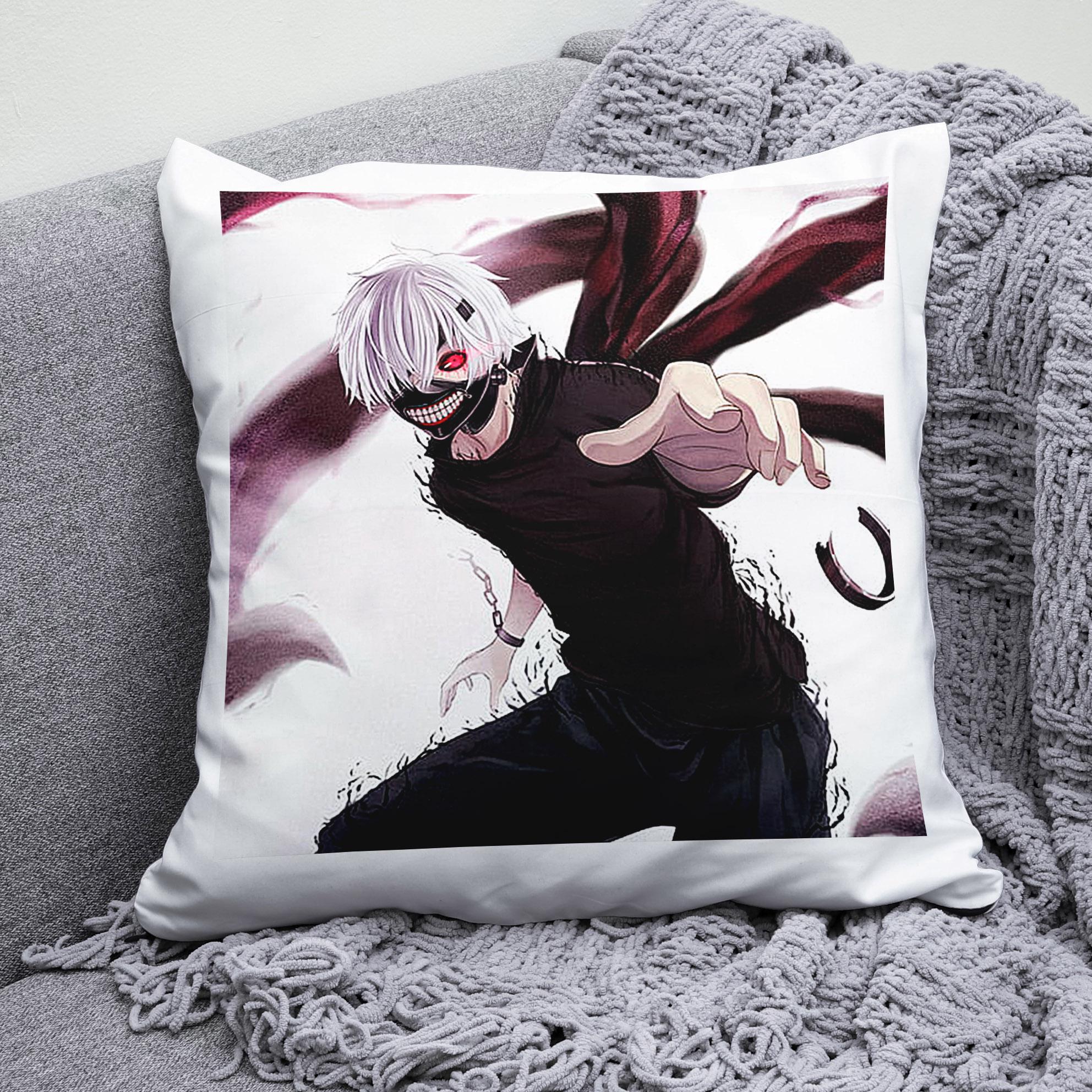 Плюшевая подушка квадрат с принтом аниме Tokyo Ghoul