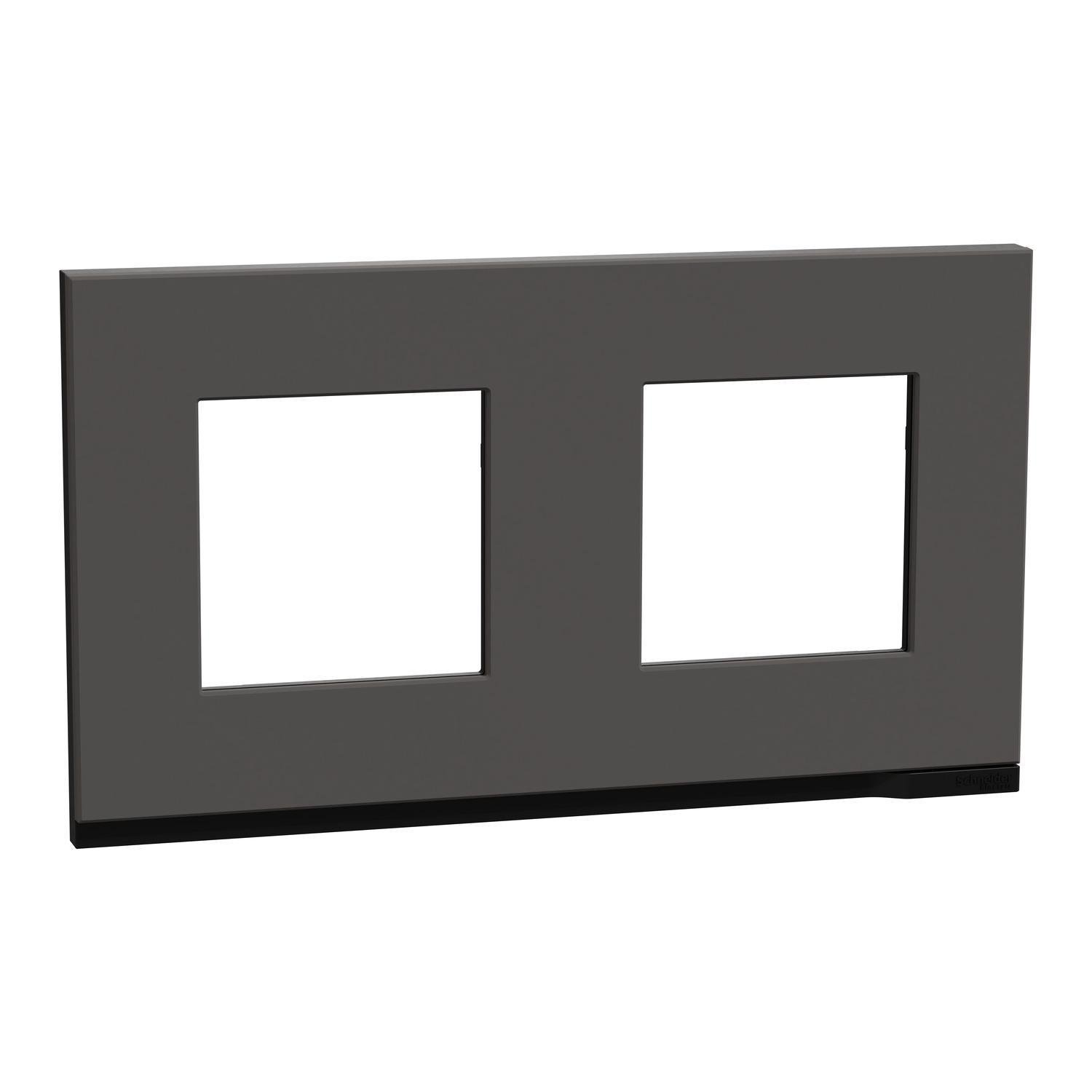 Рамка двухместная Schneider Electric Unica Pure горизонтальная Каучук/Антрацит (NU600482) Рамка двухместная Schneider Electric Unica Pure горизонтальная Каучук/Антрацит (NU600482)