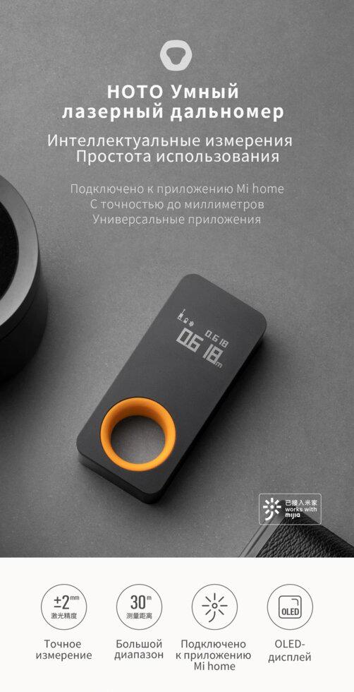 Далекомір HOTO Smart Laser Tape Measure Чорний (10416685) - фото 7