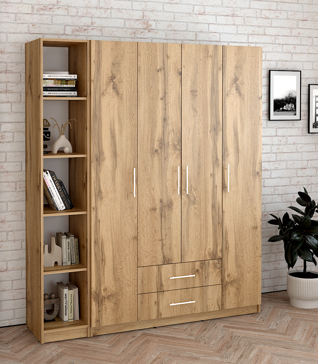 Шафа Стандарт 2/4 1286х1900х416 мм Дуб аппалачі - фото 3 Шафа Стандарт 2/4 1286х1900х416 мм Дуб аппалачі - фото 3