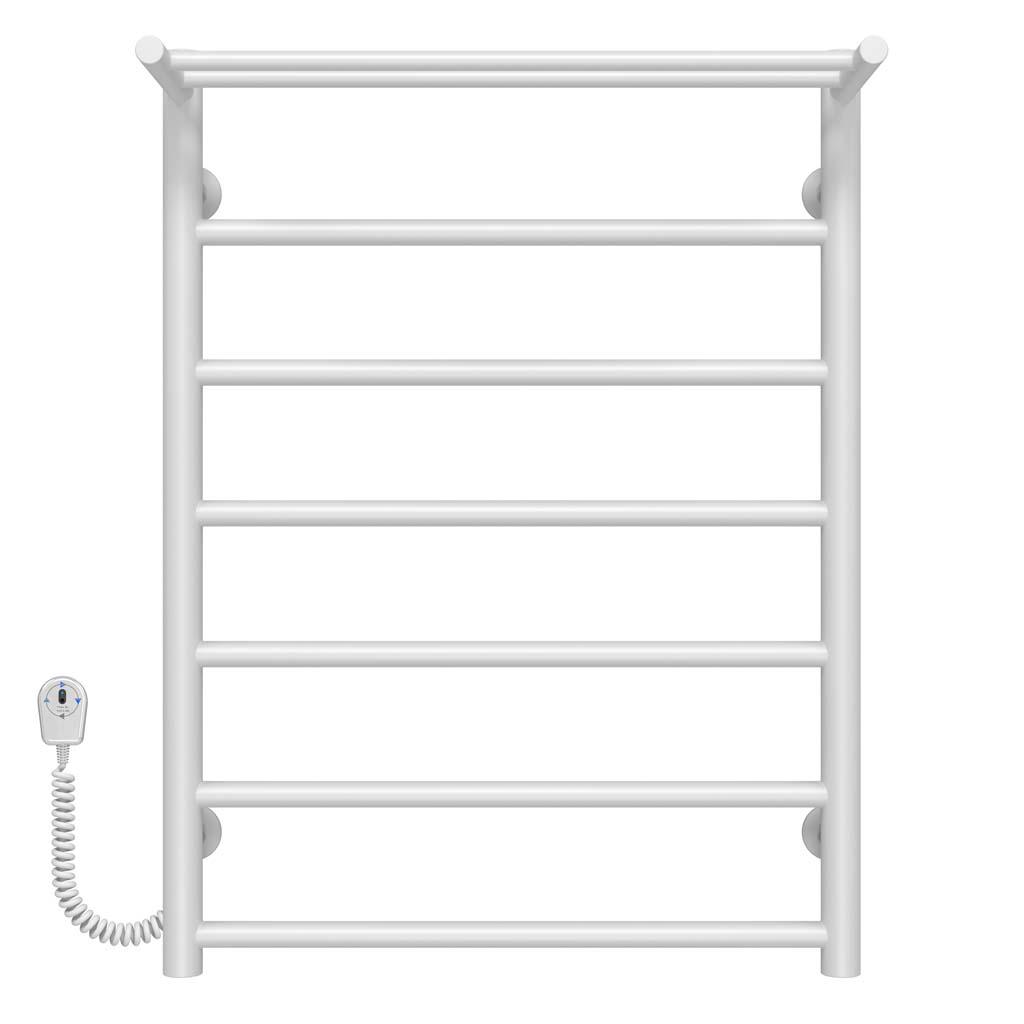 Полотенцесушитель электрический Deffi Терма П7 EF16 левое подключение нержавеющая сталь 500х700 мм Белый (C.TE.70.50.7.EWL5)