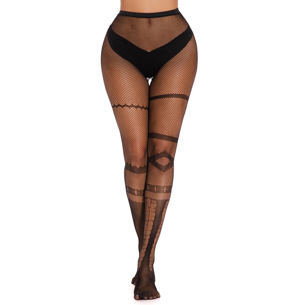 Колготы в сетку геометрические 2/3 Черный (К6130)