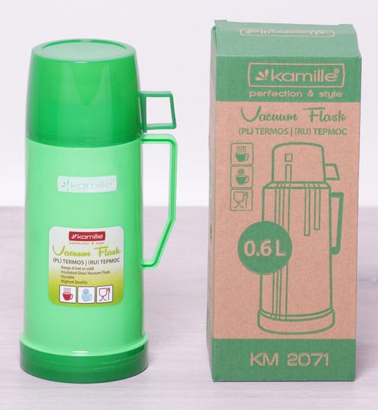 Термос Kamille Glass дзеркальна колба з 2 чашками 600 мл - фото 6 Термос Kamille Glass дзеркальна колба з 2 чашками 600 мл - фото 6