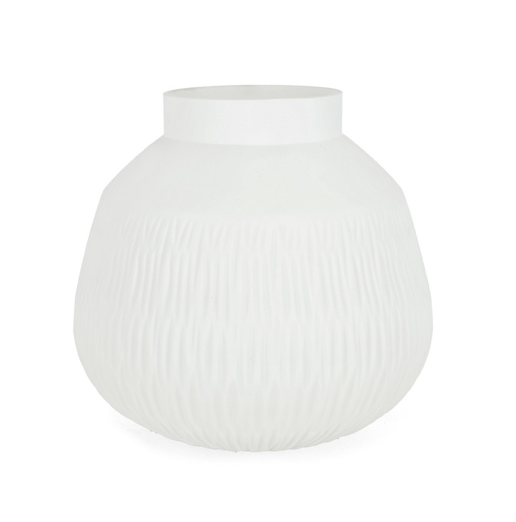 Ваза Andrea Bizzotto 🇮🇹 LYDER ROUNDED WHITE GL D27X25,5H Ваза Andrea Bizzotto 🇮🇹 LYDER ROUNDED WHITE GL D27X25,5H