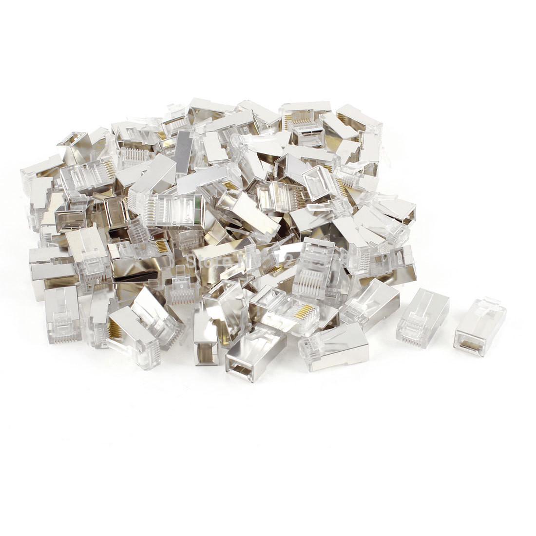 Конектор екранований RJ45 8P8C Cat5e Cat6 10 шт. Silver (285243) - фото 2