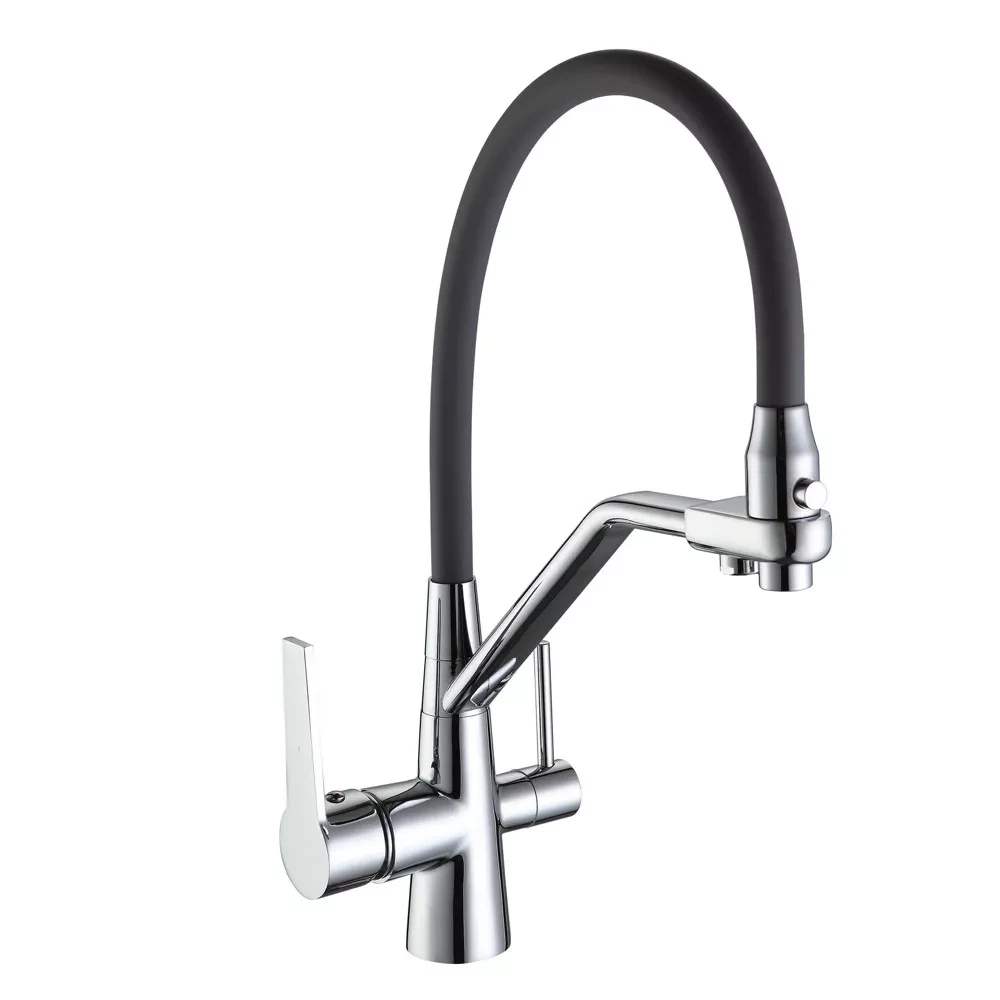 Смеситель для кухни Frap F4374 на две воды Серый/Хром (SE01042394) Смеситель для кухни Frap F4374 на две воды Серый/Хром (SE01042394)