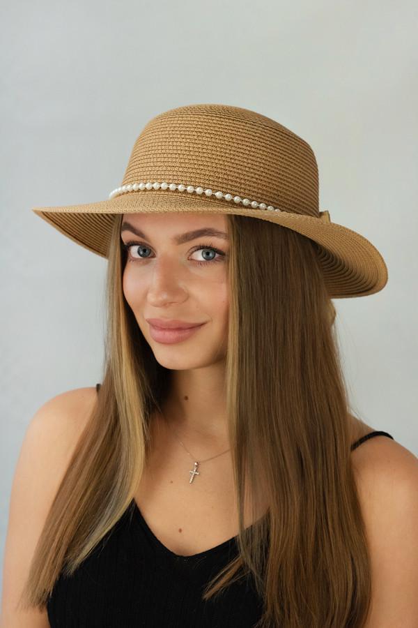 Шляпа женская Braxton канотье Лола Темно-бежевый (1715)