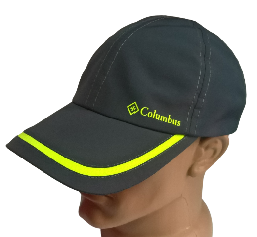 Бейсболка мужская ELLIPSE Columbus 6186/1/2GRL из плащевой ткани 56 см Темно-серый/Лимон