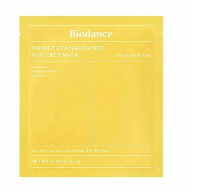 Маска гидрогелевая Biodance Radiant Vita Niacinamide Real Deep Mask для выравнивания тона кожи с ниацинамидом 34 г (2499927687) Маска гидрогелевая Biodance Radiant Vita Niacinamide Real Deep Mask для выравнивания тона кожи с ниацинамидом 34 г (2499927687)