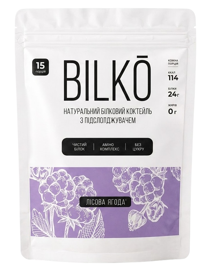 Протеиновый коктейль Bilko Ягода пакет 0,45 кг