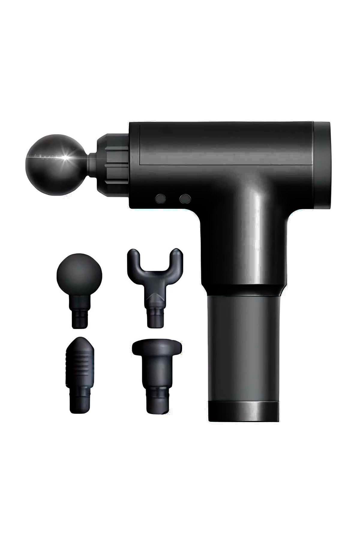 Масажер перкусійний для тіла BRS ручний зі змінними насадками портативний Black (529004009) - фото 1 Масажер перкусійний для тіла BRS ручний зі змінними насадками портативний Black (529004009) - фото 1