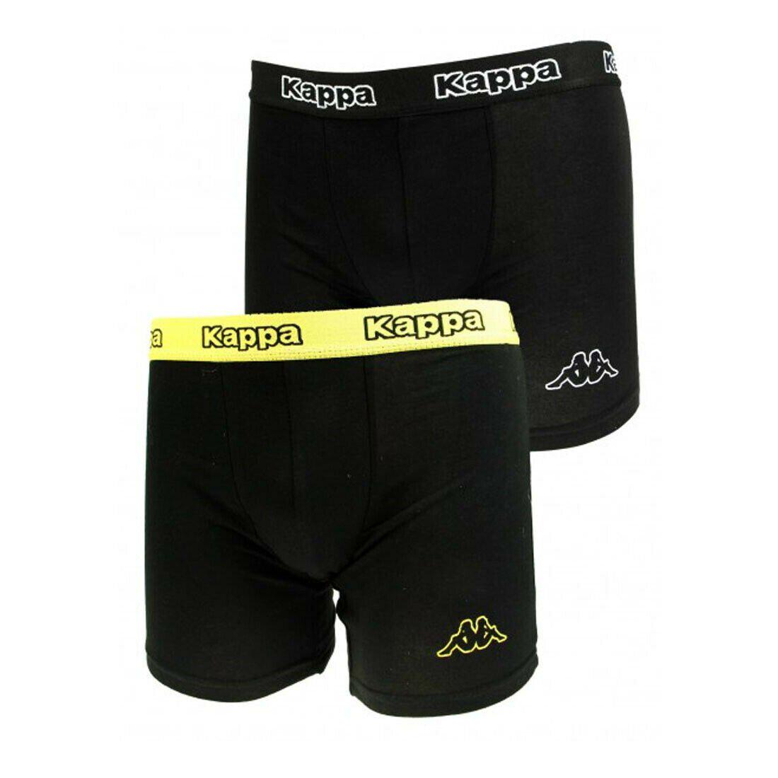 Трусы-боксеры Kappa Boxers S 2 шт. Black/Yellow (304JB30-990)