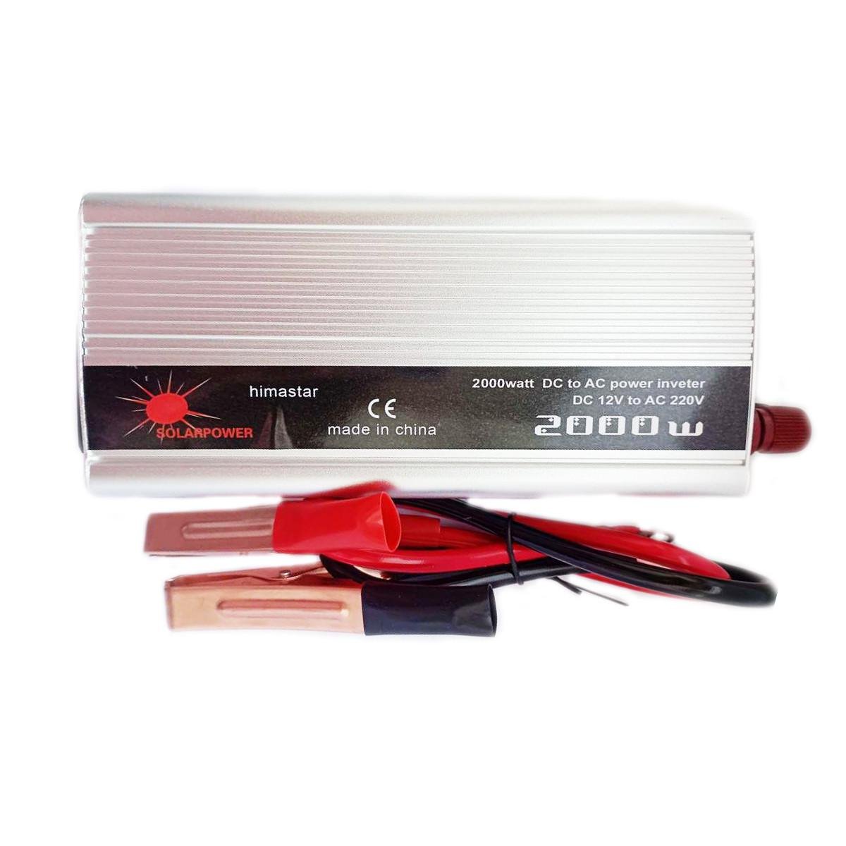 Автомобільний інвертор Himastar Solar Power Inverter 003 c 12V на 220V 2000W модифікована синусоїда Silver (11036) Автомобільний інвертор Himastar Solar Power Inverter 003 c 12V на 220V 2000W модифікована синусоїда Silver (11036)