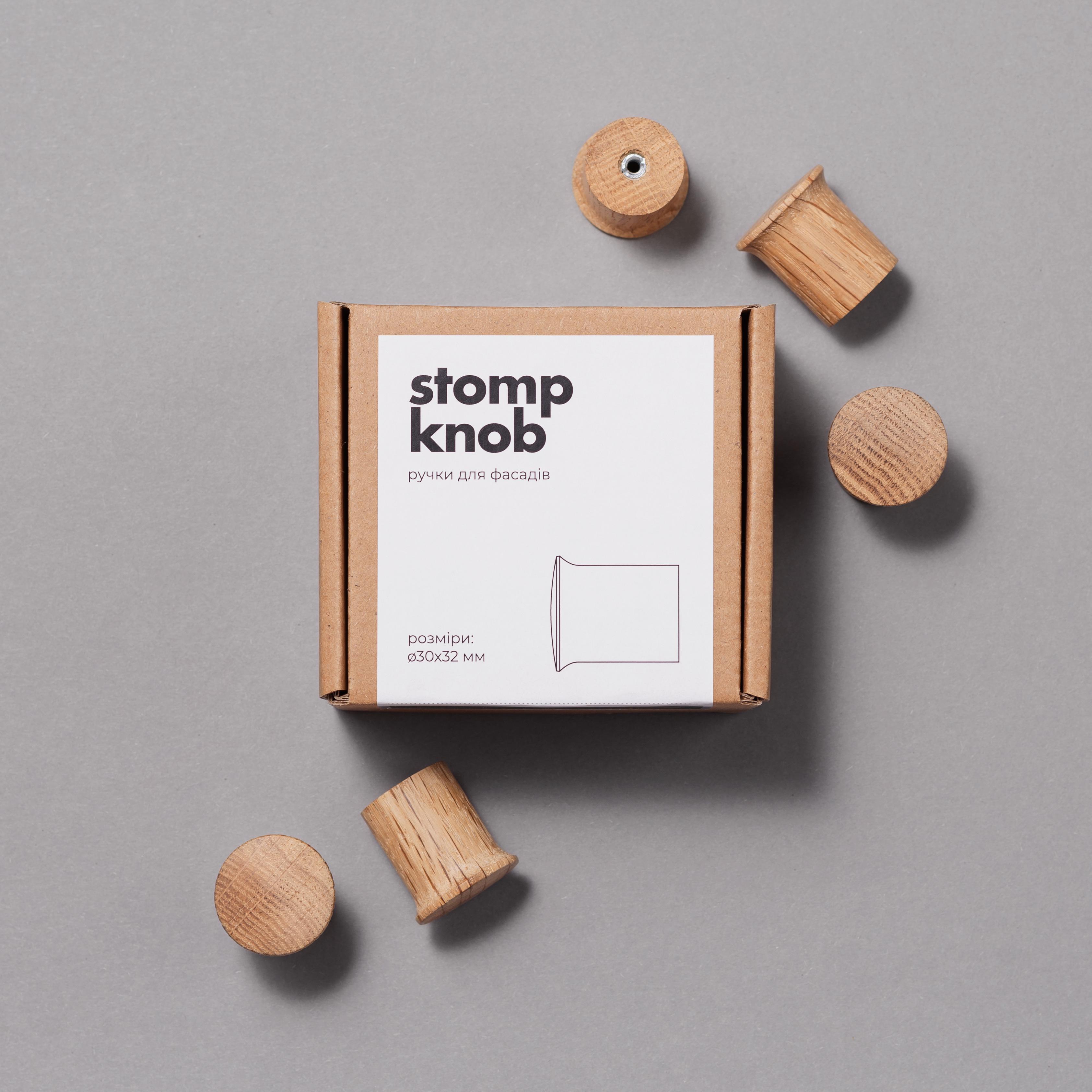 Набор ручек кнопок STOMP KNOB 5 шт. Дуб - фото 3