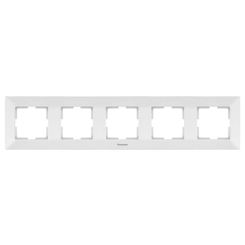Рамка для розеток пятиместная Panasonic Arkedia Slim ABS горизонтальная Белый (WNTF08052WH-UA1) - фото 1 Рамка для розеток пятиместная Panasonic Arkedia Slim ABS горизонтальная Белый (WNTF08052WH-UA1) - фото 1