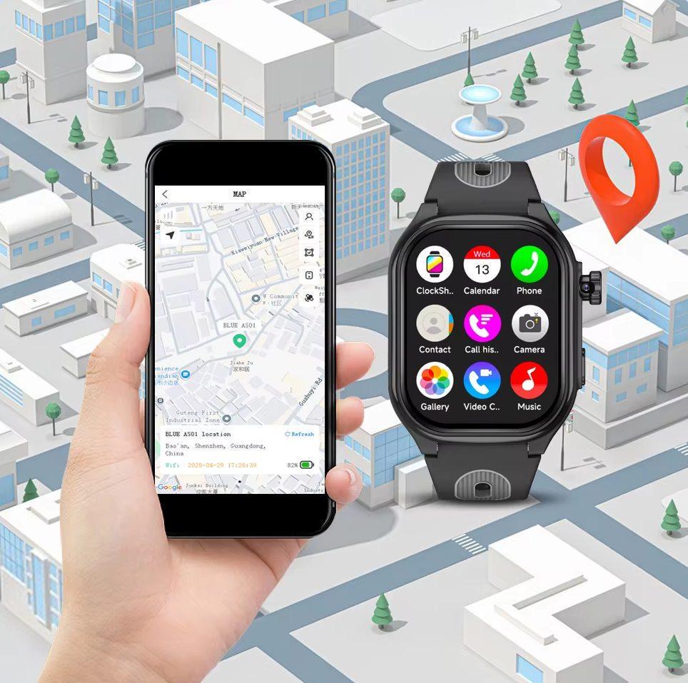 Дитячий смарт годинник 4G Lemfo AS06 з SIM-картою, GPS, 16 ГБ пам'яті, HD-камерою, відеодзвінками, TikTok, YouTube та WhatsApp Фіолетовий (867889) - фото 14