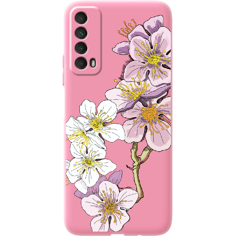 Чехол Boxface Huawei P Smart 2021 Cherry Blossom Розовый силикон (41133-cc4-41821)