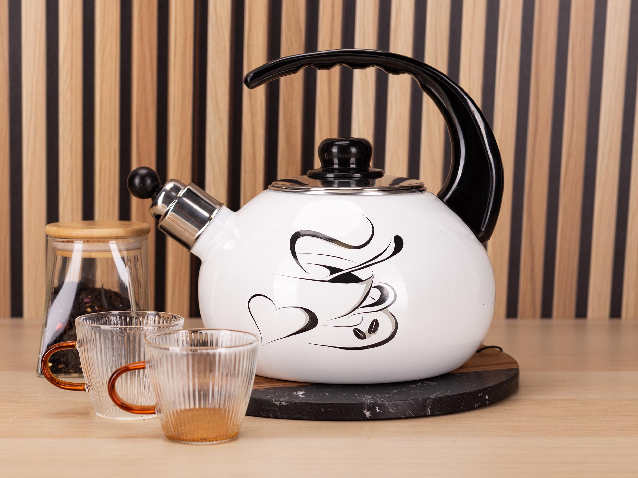 Чайник со свистком Kamille KM-1036 с рисунком из эмалированной стали 2,5 л Белый (150-84-1036) - фото 6 Чайник со свистком Kamille KM-1036 с рисунком из эмалированной стали 2,5 л Белый (150-84-1036) - фото 6