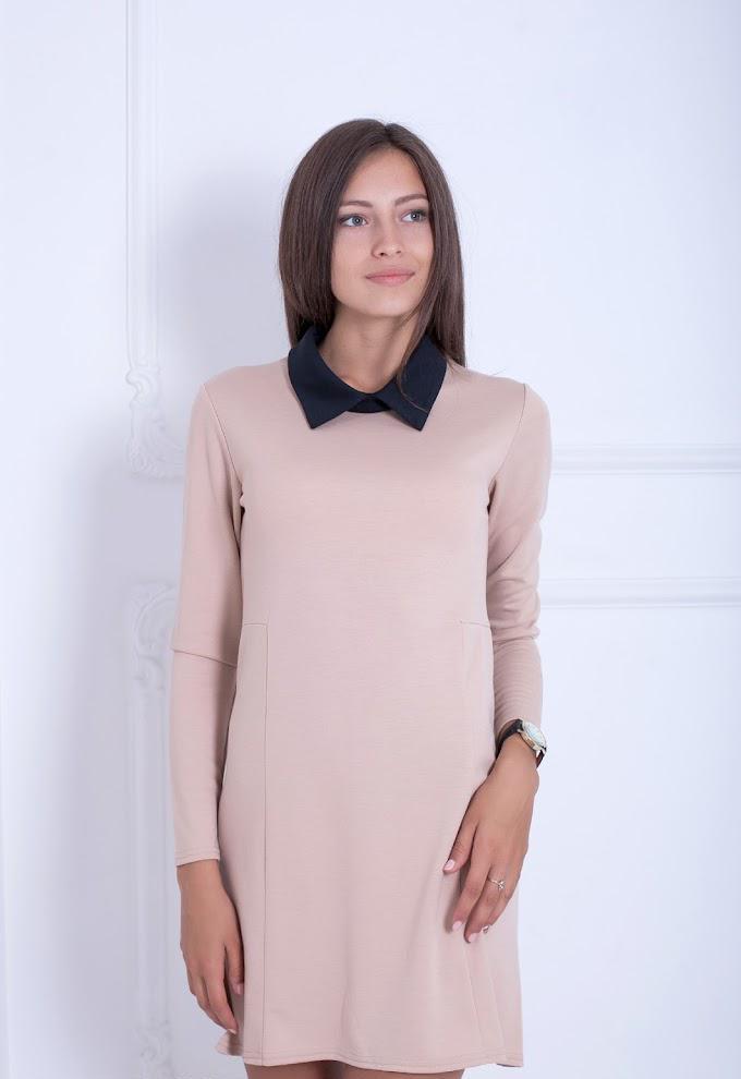 Платье женское Podium Elegance 17427-BEIGE S Бежевый