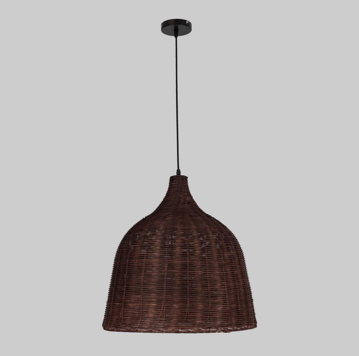 Світильник ротанговий підвісний 47 см Коричневий (971-RATTAN-1(470) CF)