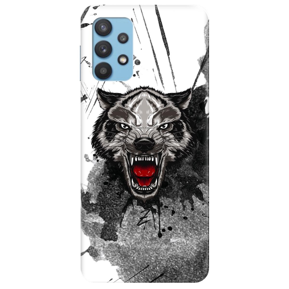 Силиконовый чехол Zorrov для Samsung Galaxy A32 - Angry-Wolf (15500040180121687)