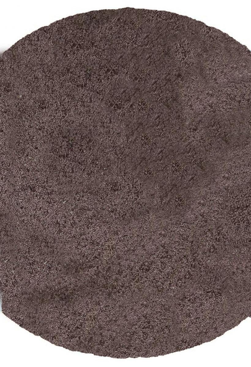 Ковер с высоким ворсом Loca 6365A круглый 150x150 см Dark brown (102291515)