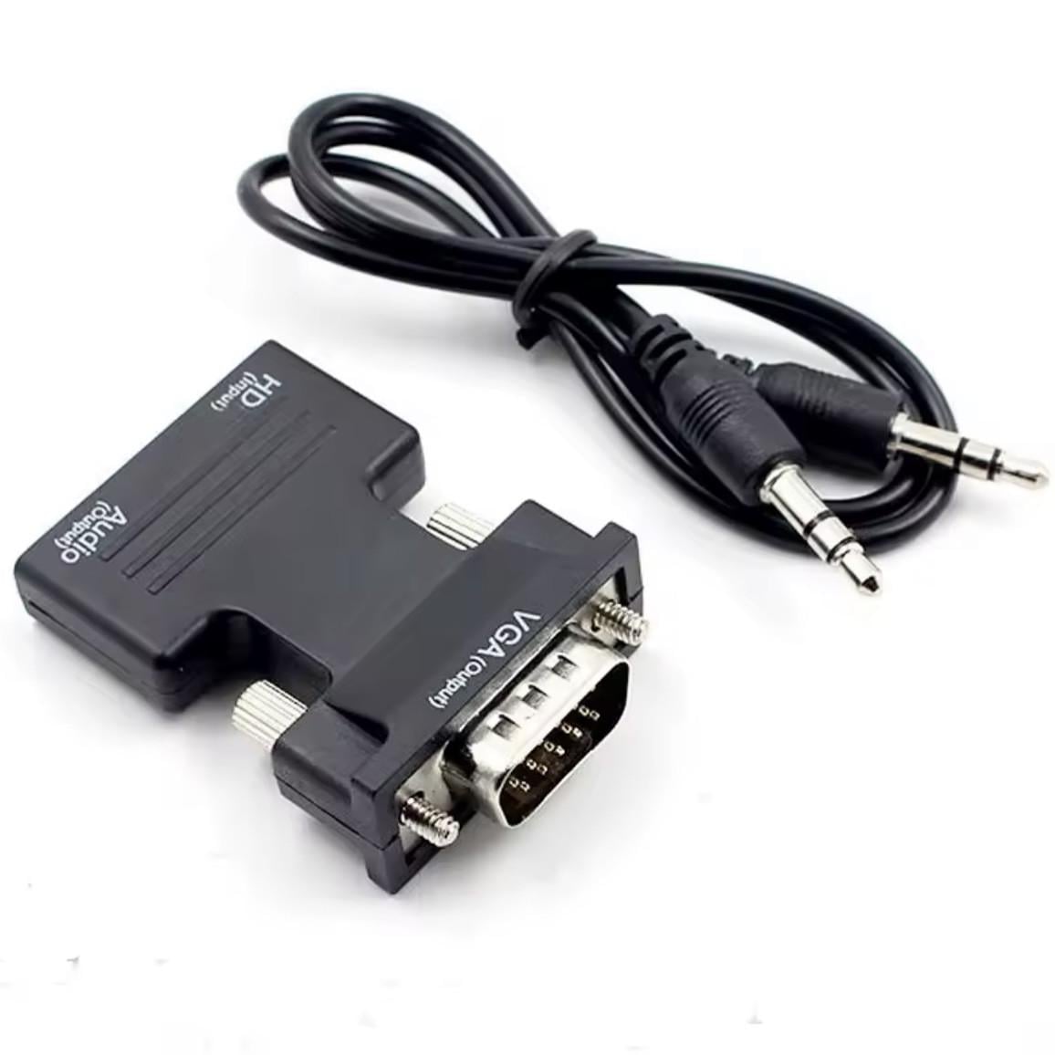 Перехідник конвертер HDMI мама на VGA тато 1080P для передачі відео та аудіо (36249233)