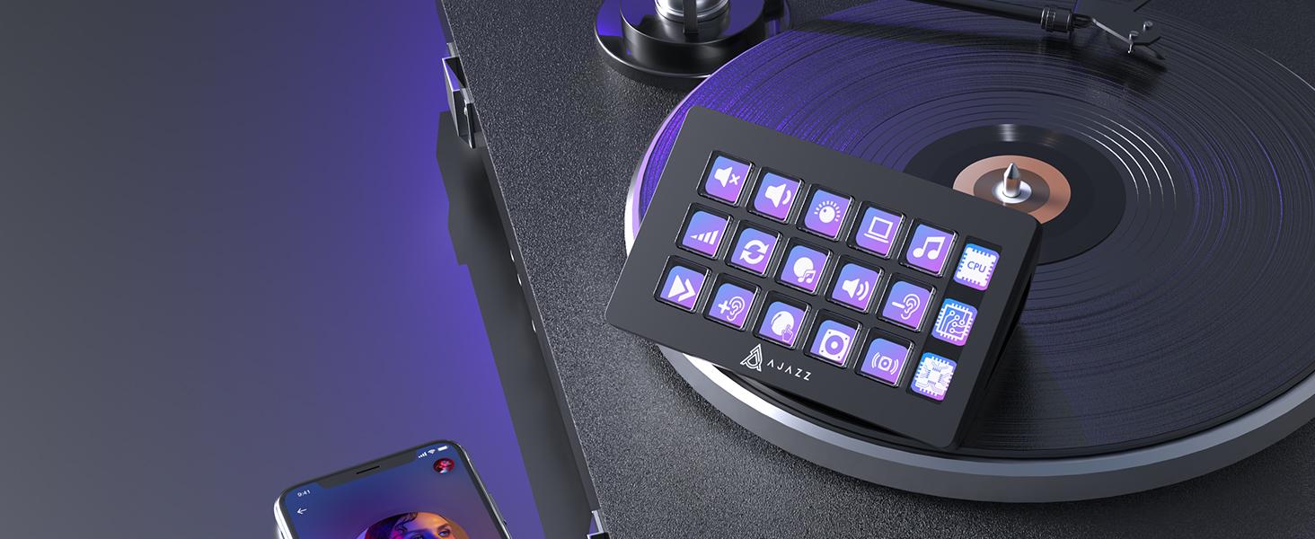 Клавиатура AJAZZ AKP153 Stream Controller Studio Deck 15 Macro Keys для потоковой передачи игр работы с Mac и ПК Белый - фото 12