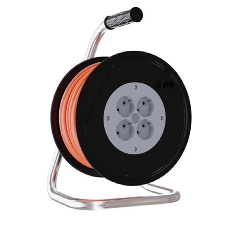 Удлинитель на катушке Neomax 20 м 4 гнезда Ø250 мм без заземления (NX614420)