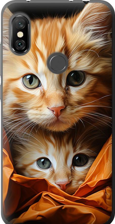 Чехол на Xiaomi Redmi Note 6 Pro Котики 2 (5664t-1551-42517)