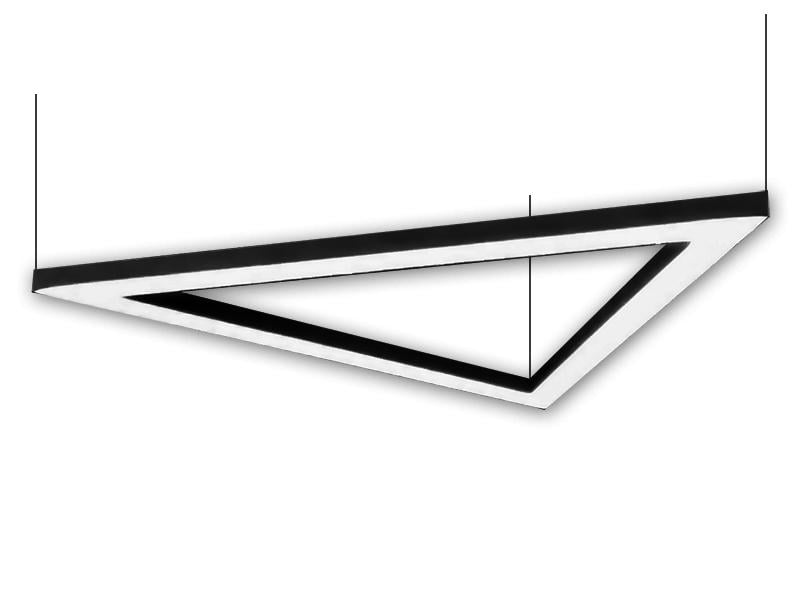 Светильник светодиодный навесной подвесной LEDUA Дельта треугольник 220V 36W 6000К Черный (25313601)