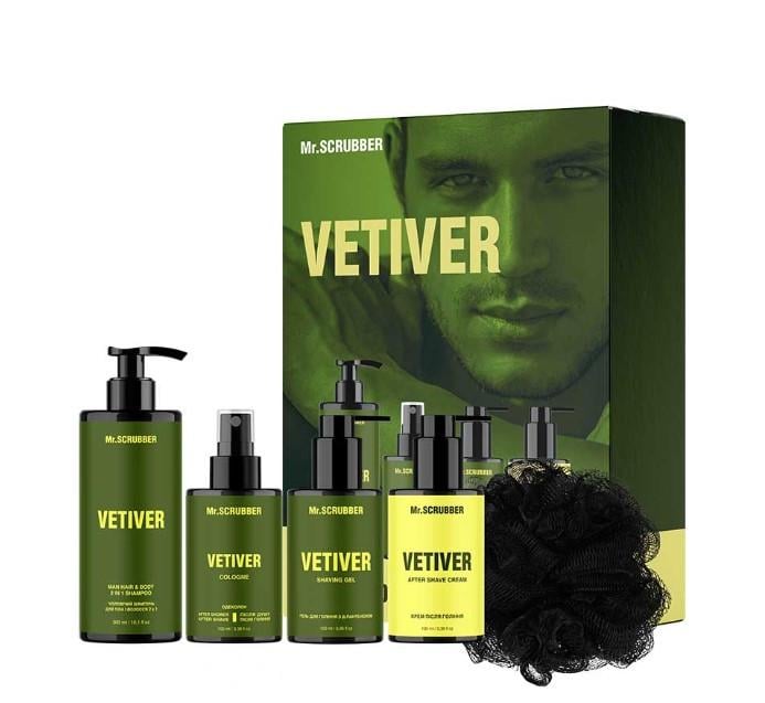 Набір косметики для чоловіків парфумований Vetiver Perfumed Men's Essentials Set Mr.Scrubber (13355285) Набір косметики для чоловіків парфумований Vetiver Perfumed Men's Essentials Set Mr.Scrubber (13355285)