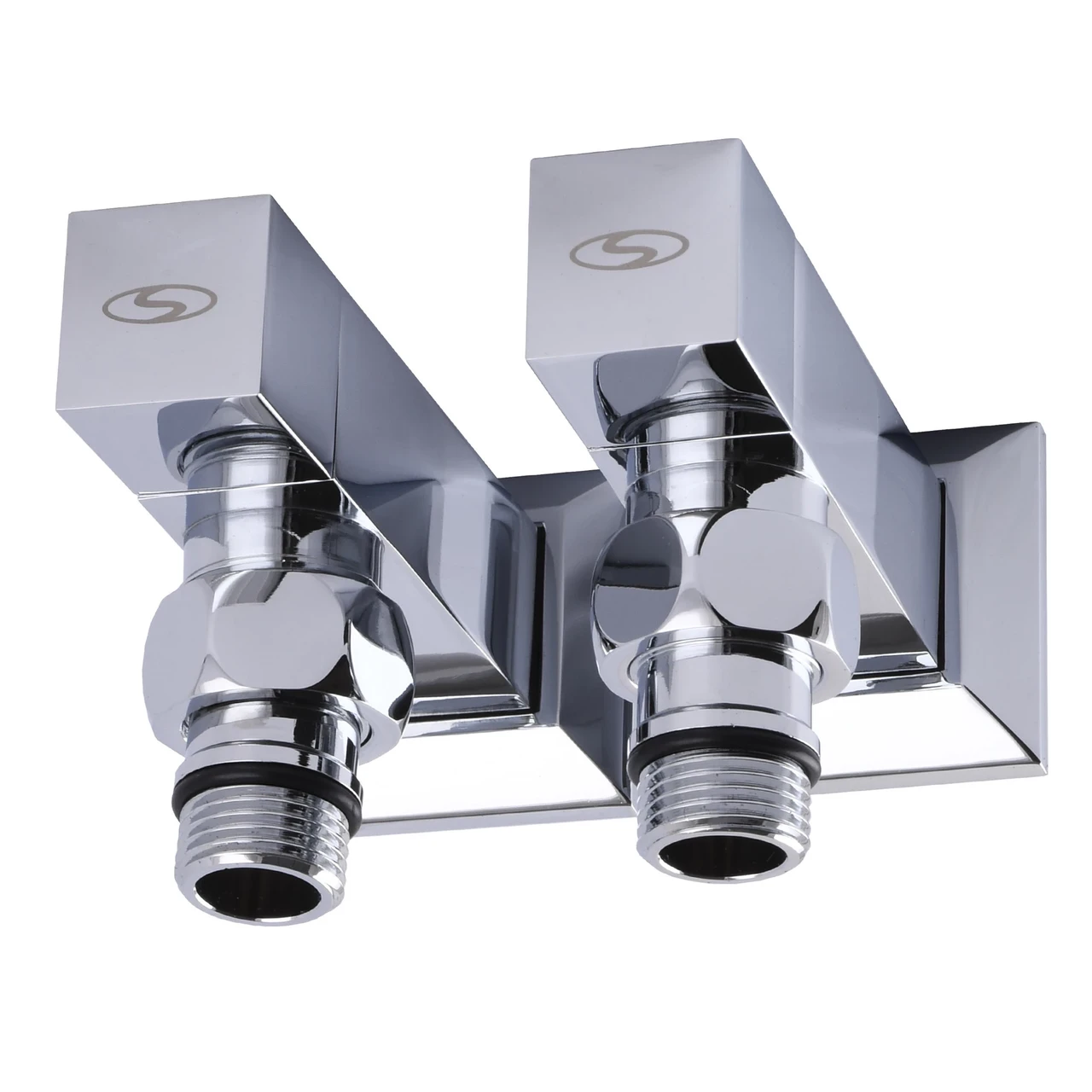 Комплект полуоборотных кранов угловых с американкой Solomon LUX 1/2" CUBE 8888 Chrom (1200000161) - фото 3 Комплект полуоборотных кранов угловых с американкой Solomon LUX 1/2" CUBE 8888 Chrom (1200000161) - фото 3