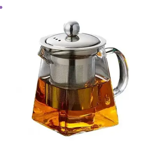 Чайник для заварювання Edenberg 550 мл прямокутний із боросилікатного скла (20282320)