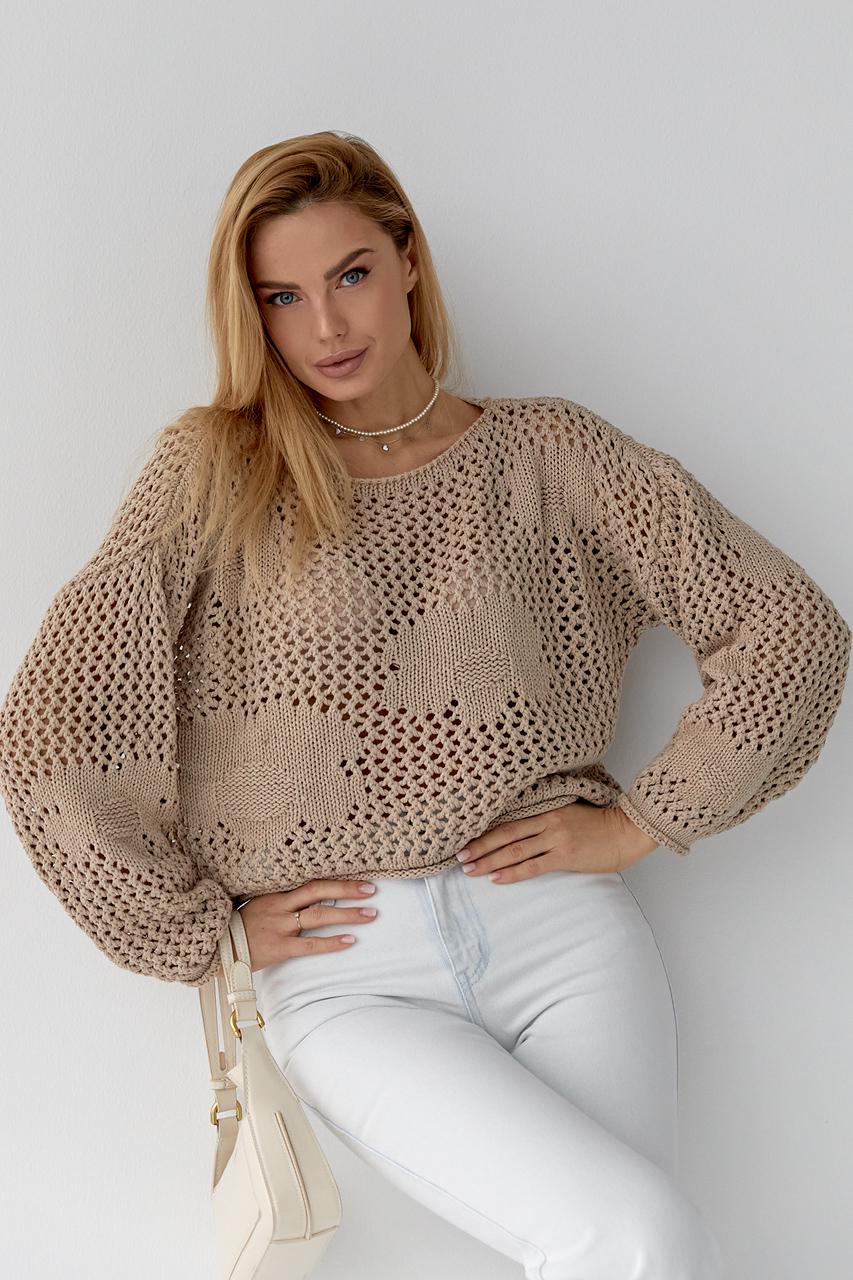 Джемпер женский oversize L Кофейный (9521432) Джемпер женский oversize L Кофейный (9521432)