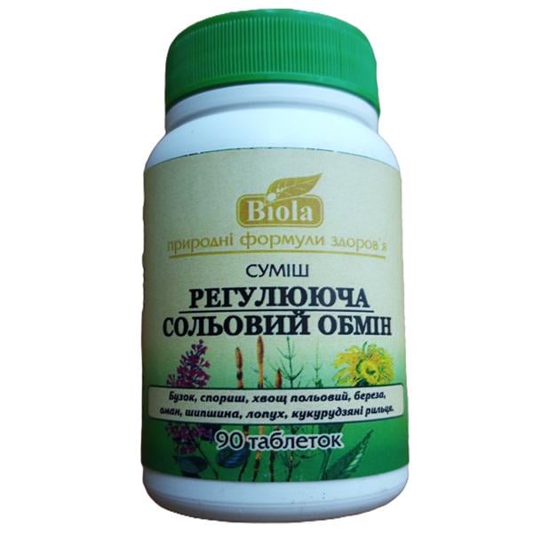 Смесь экстрактов Biola Смесь регулирующая солевой обмен 90 таб. (000028272)